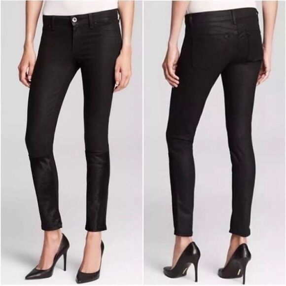 DL1961 DENIM JEANS EMMA POWER LEGGING RIKER BLACK - Picture 1 of 10